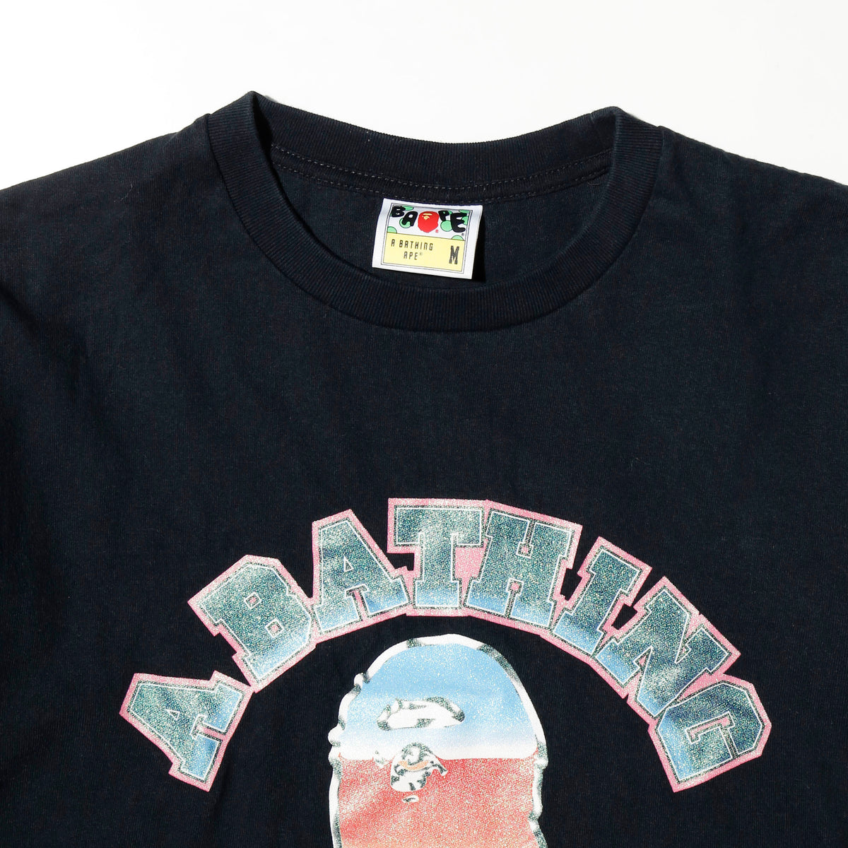 A BATHING APE® glitter college t-shirt
