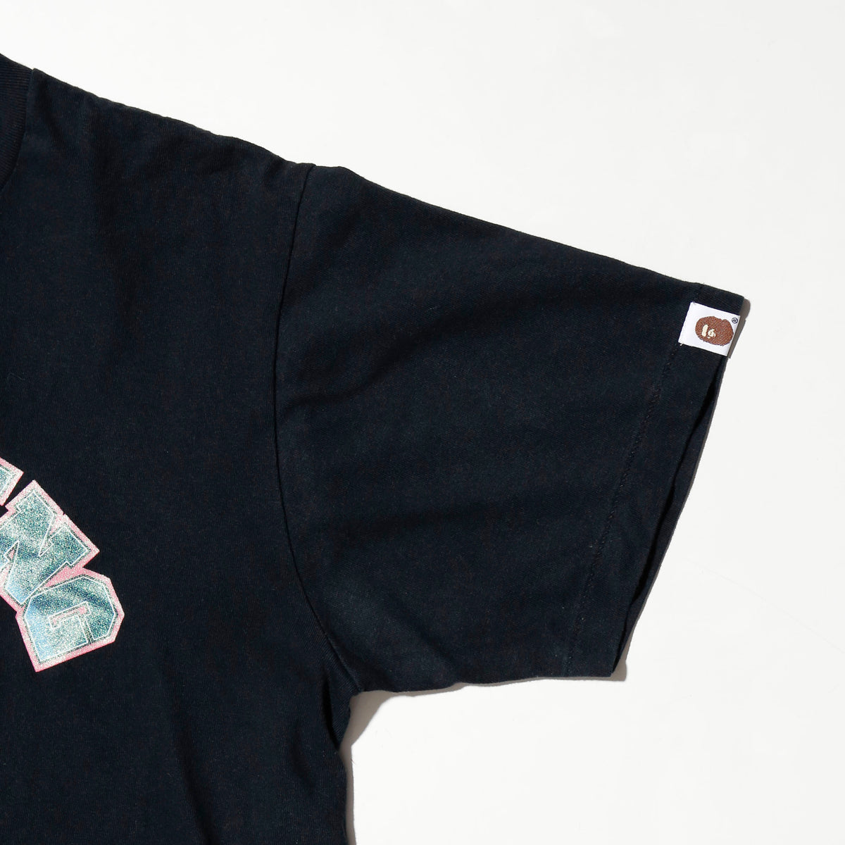 A BATHING APE® glitter college t-shirt