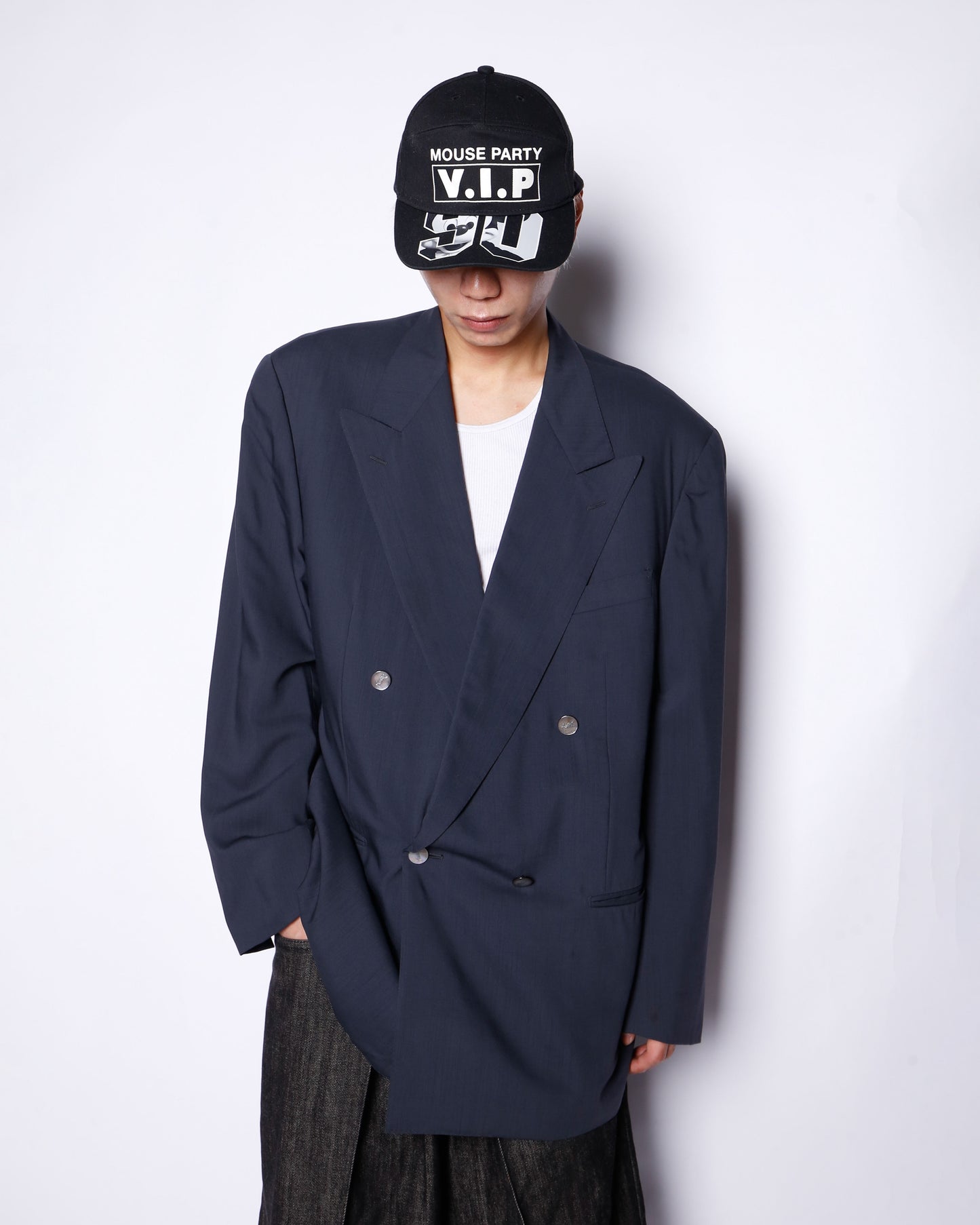 vintage 80's Yves Saint Laurent double breasted tailored jacket