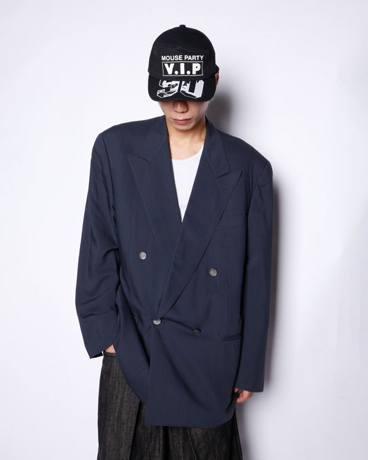 vintage 80's Yves Saint Laurent double breasted tailored jacket