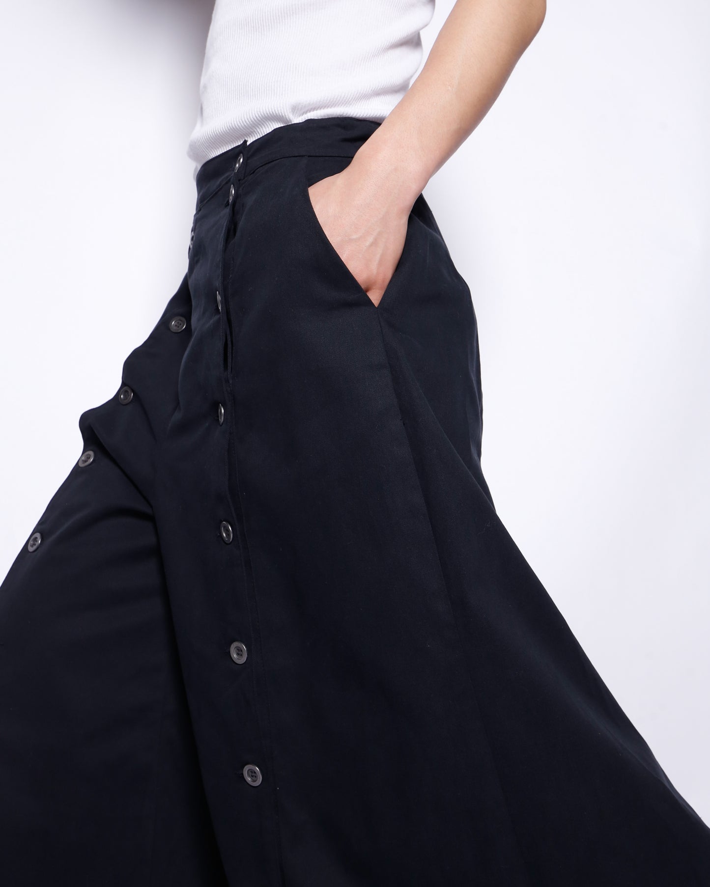 vintage scully center button wide  trousers