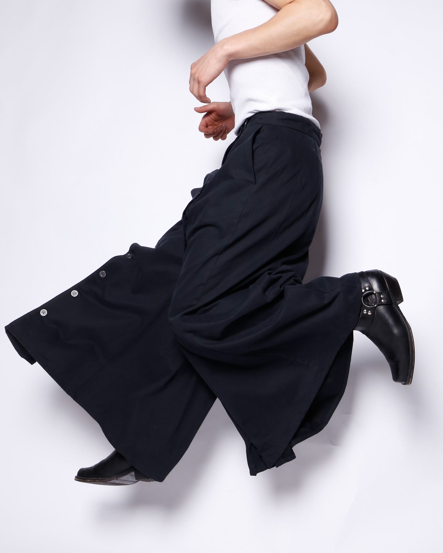 vintage scully center button wide  trousers