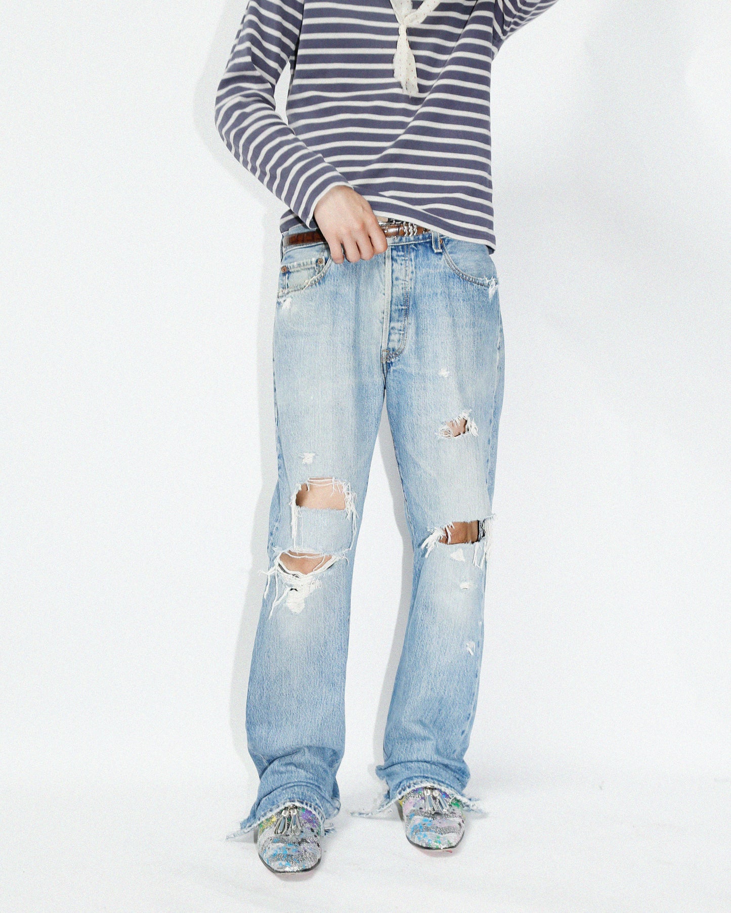 *one-off Levi's 501 crush jeans