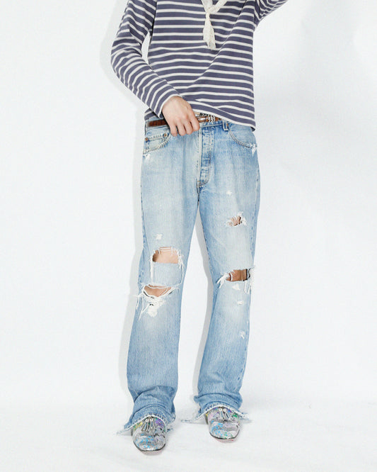 *one-off Levi's 501 crush jeans