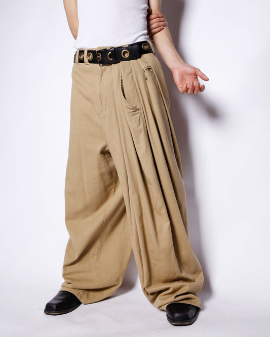 vintage mega leg cotton trousers