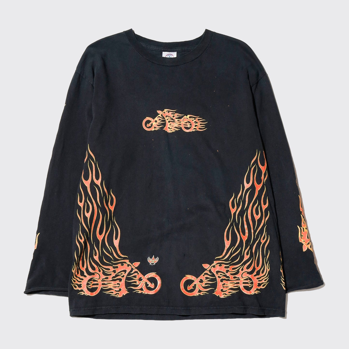 vintage early00's johnny's flame pattern l/s