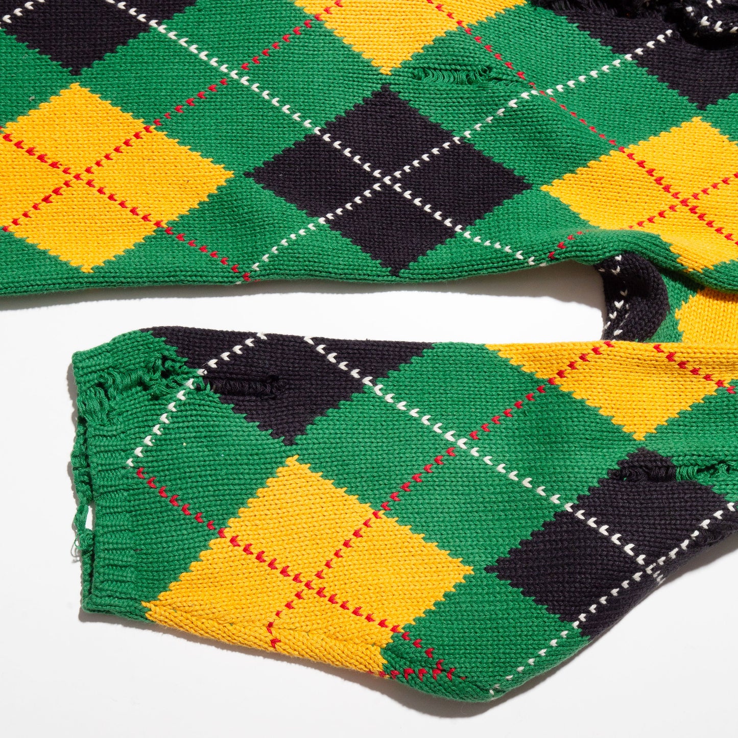 vintage 90's gap broken cotton argyle loose sweater