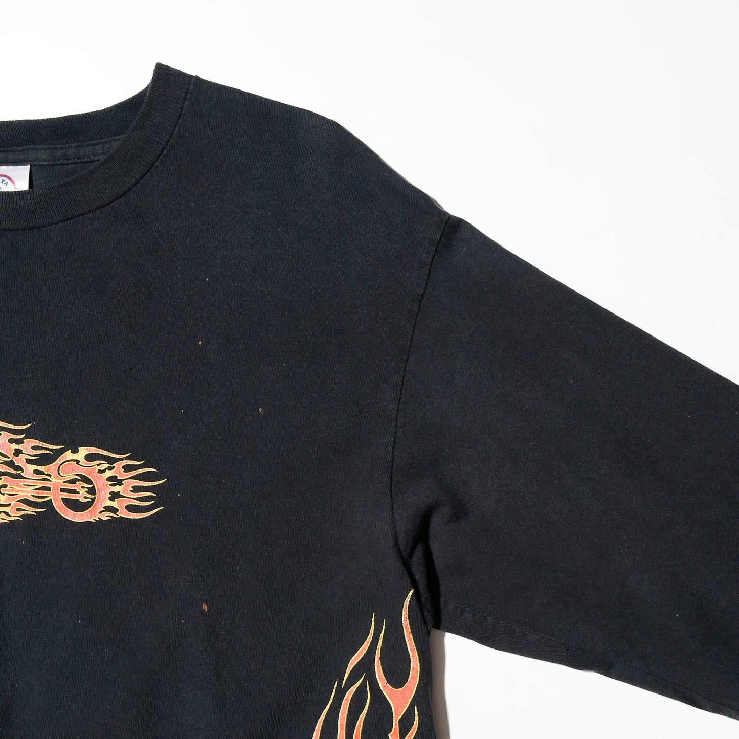 vintage early00's johnny's flame pattern l/s