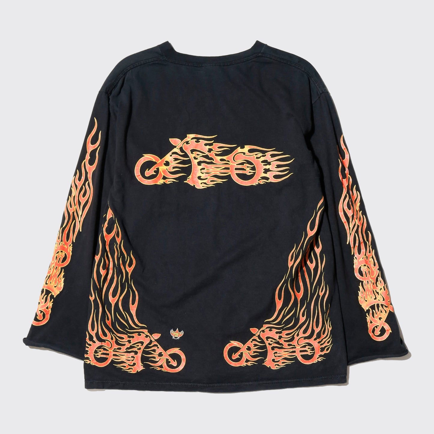 vintage early00's johnny's flame pattern l/s