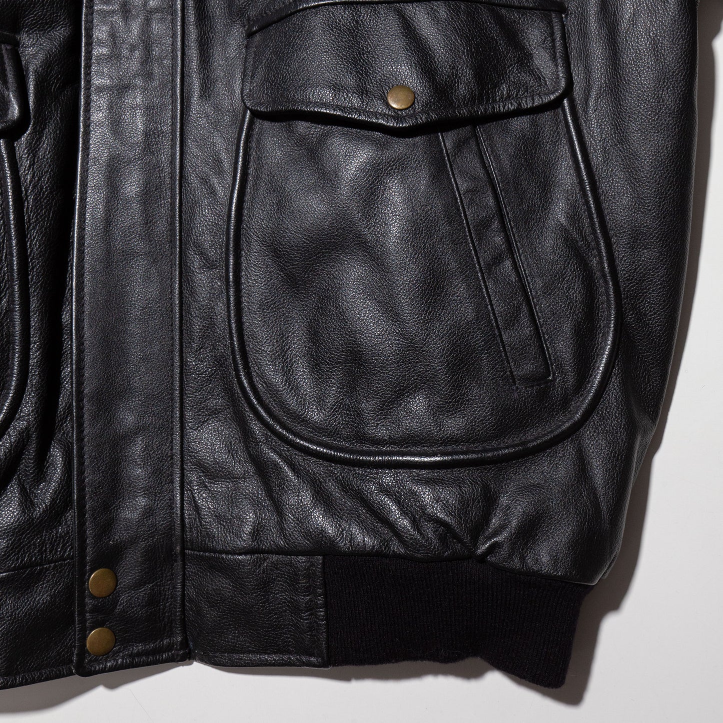 vintage loose aviator leather jacket