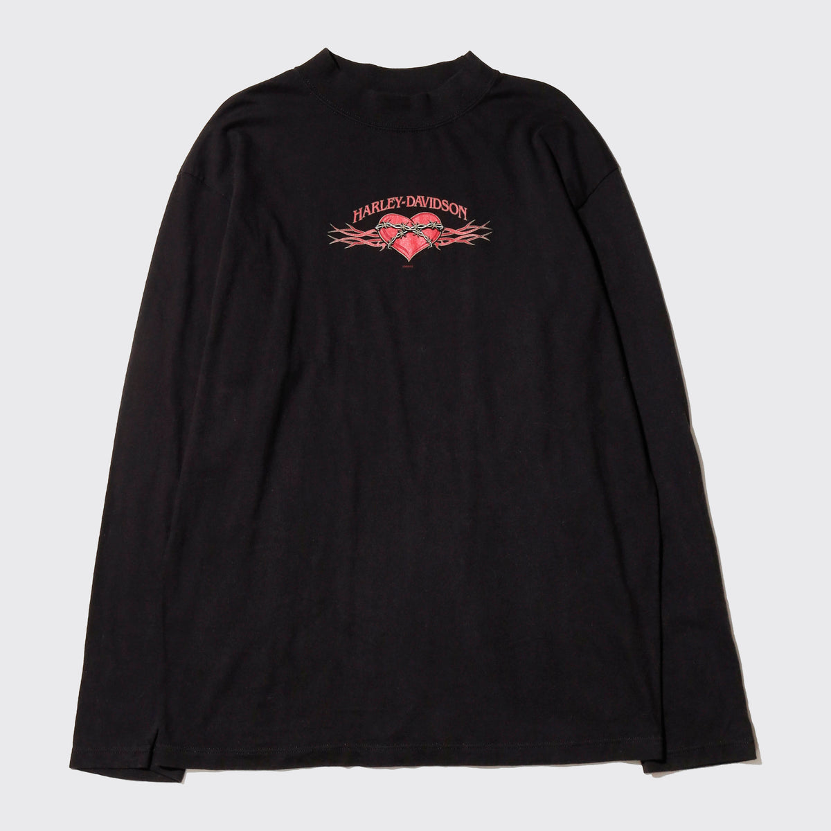 vintage 00's harley-davidson trival heart l/s t-shirt