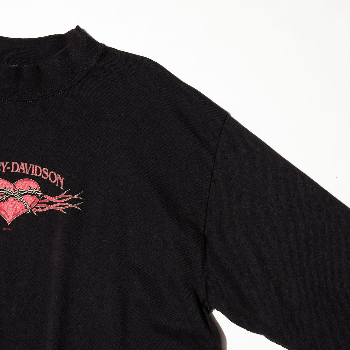 vintage 00's harley-davidson trival heart l/s t-shirt