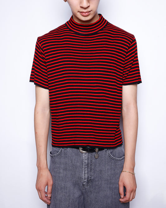 vintage border ribbed t-shirt