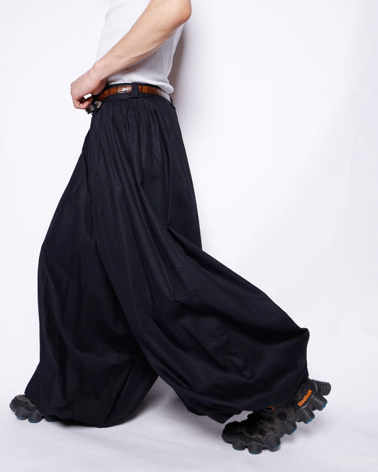 vintage euro pleated wide balloon trousers