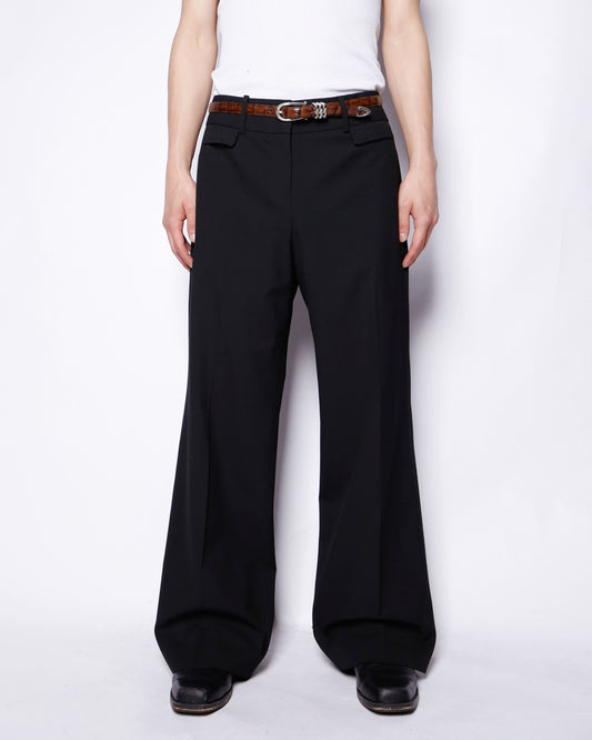 vintage low rise wide slacks
