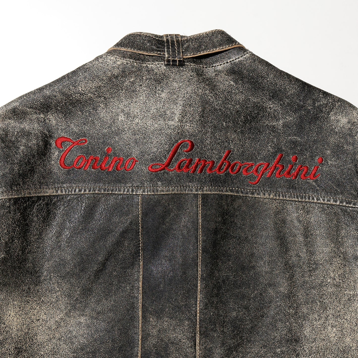 vintage euro motorcycle fadded leather jacket