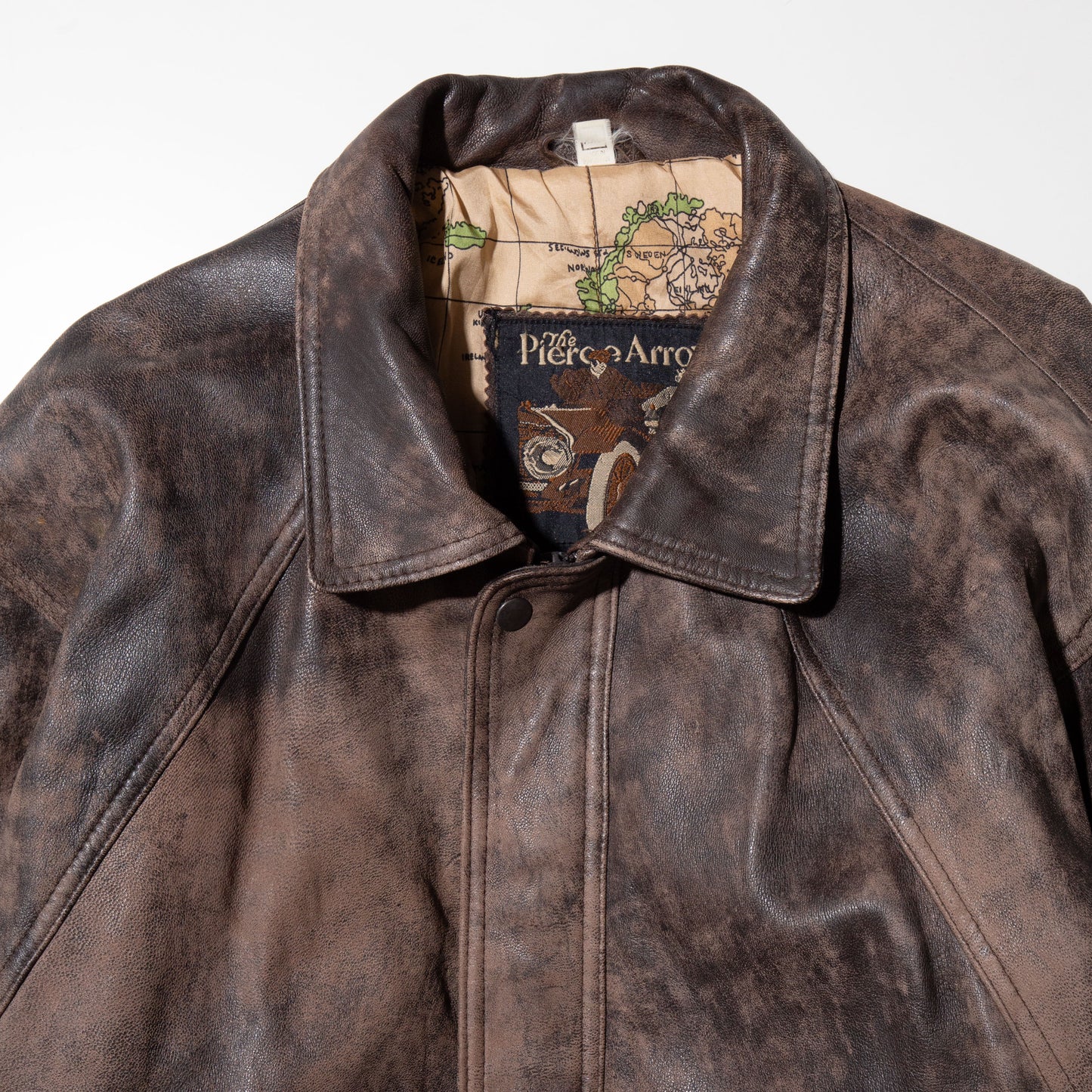 vintage faded leather jacket