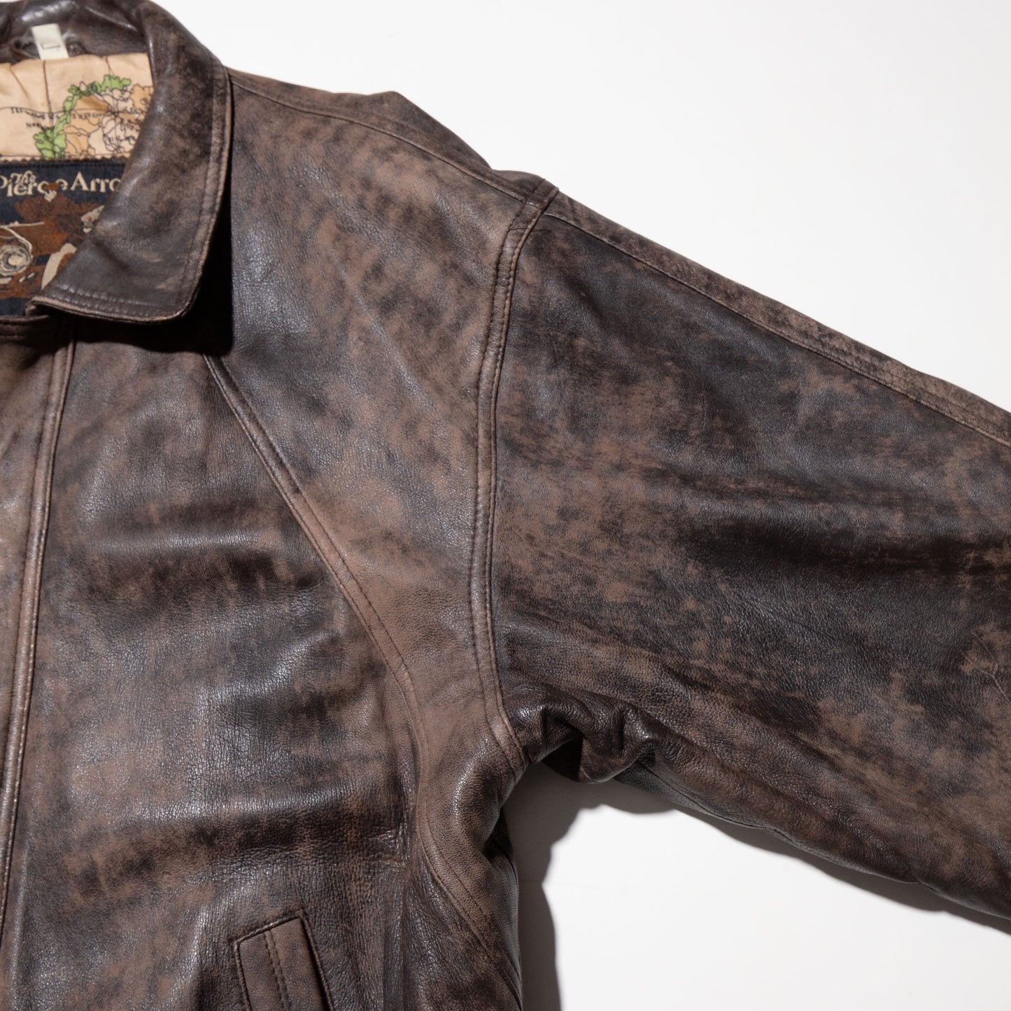 vintage faded leather jacket