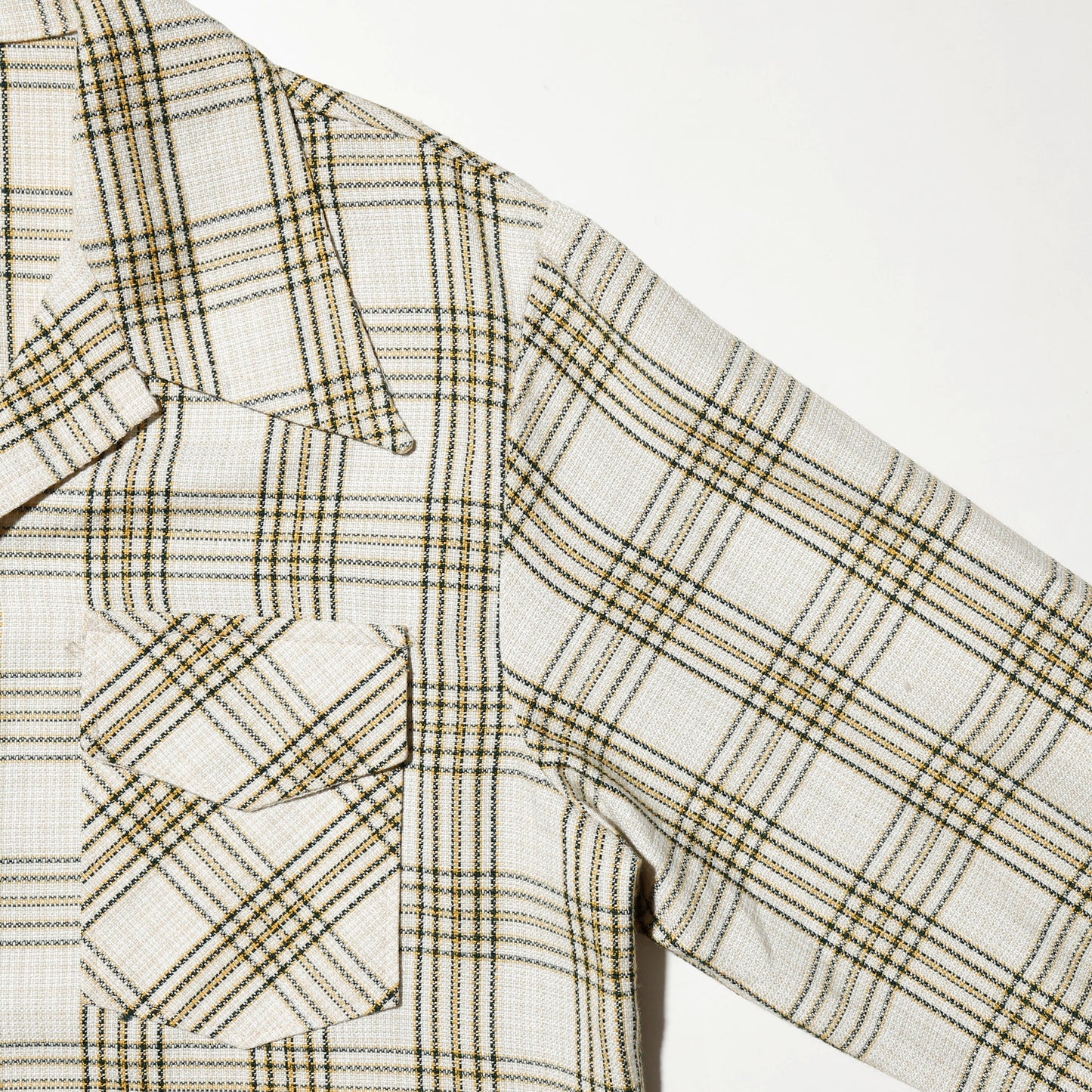 vintage 70's check flare poly set up