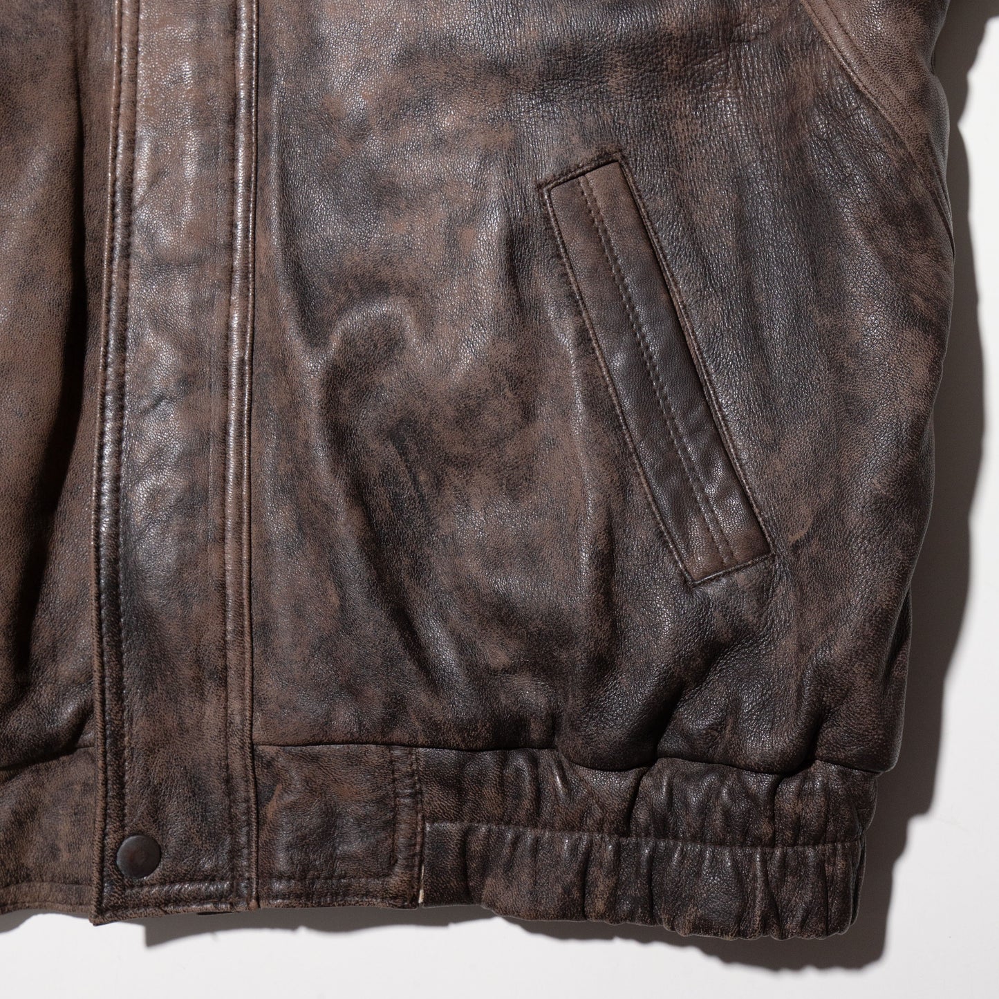 vintage faded leather jacket