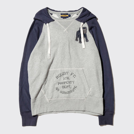 vintage rugby by ralph lauren bulldog hooded sweat