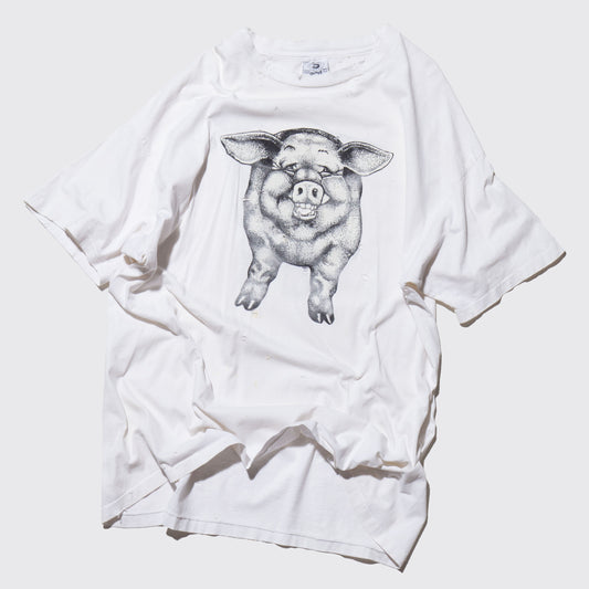 vintage 90's pig broken t-shirt