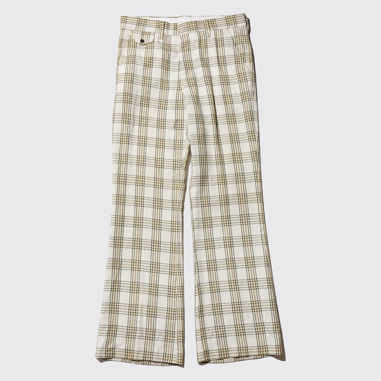 vintage 70's check flare poly set up
