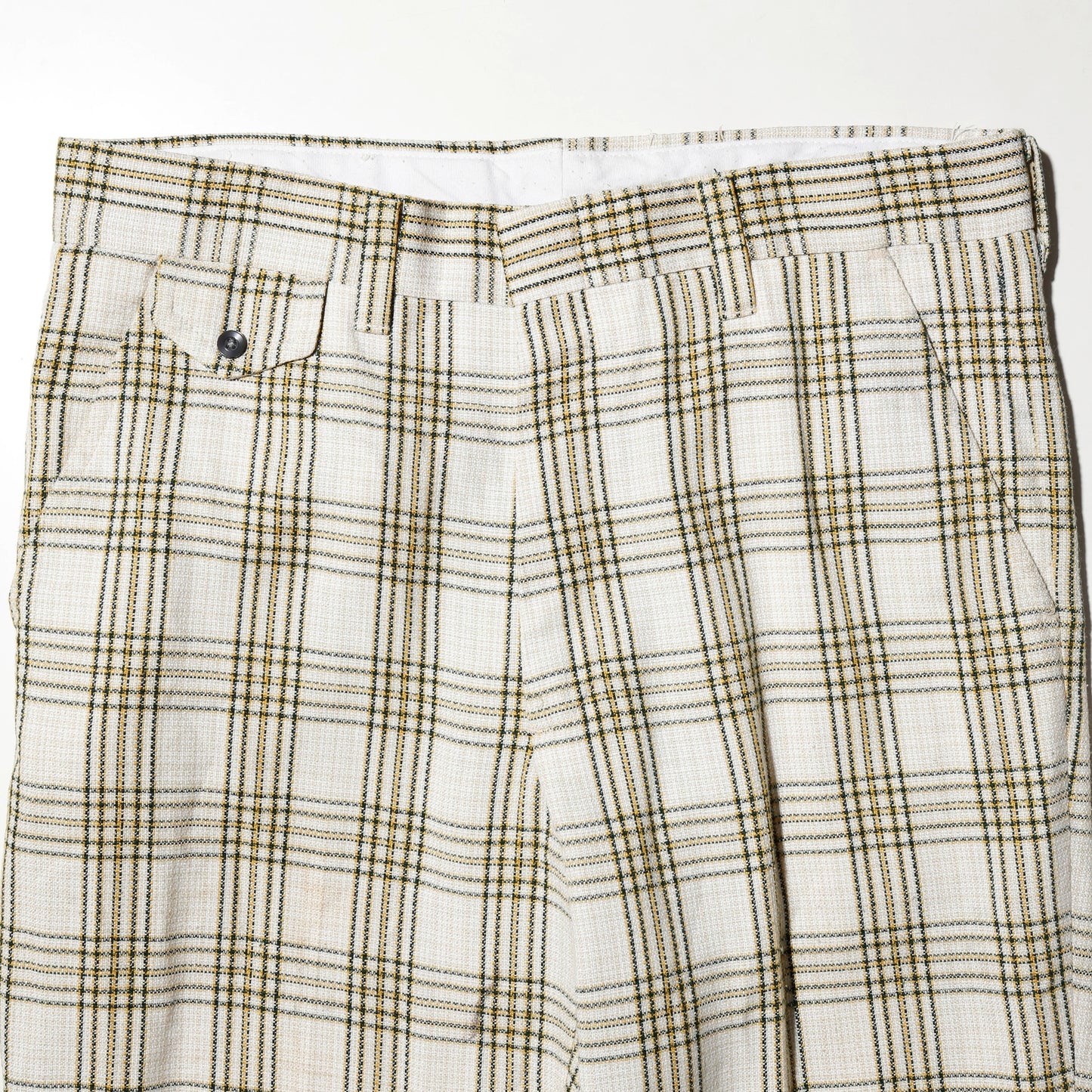 vintage 70's check flare poly set up