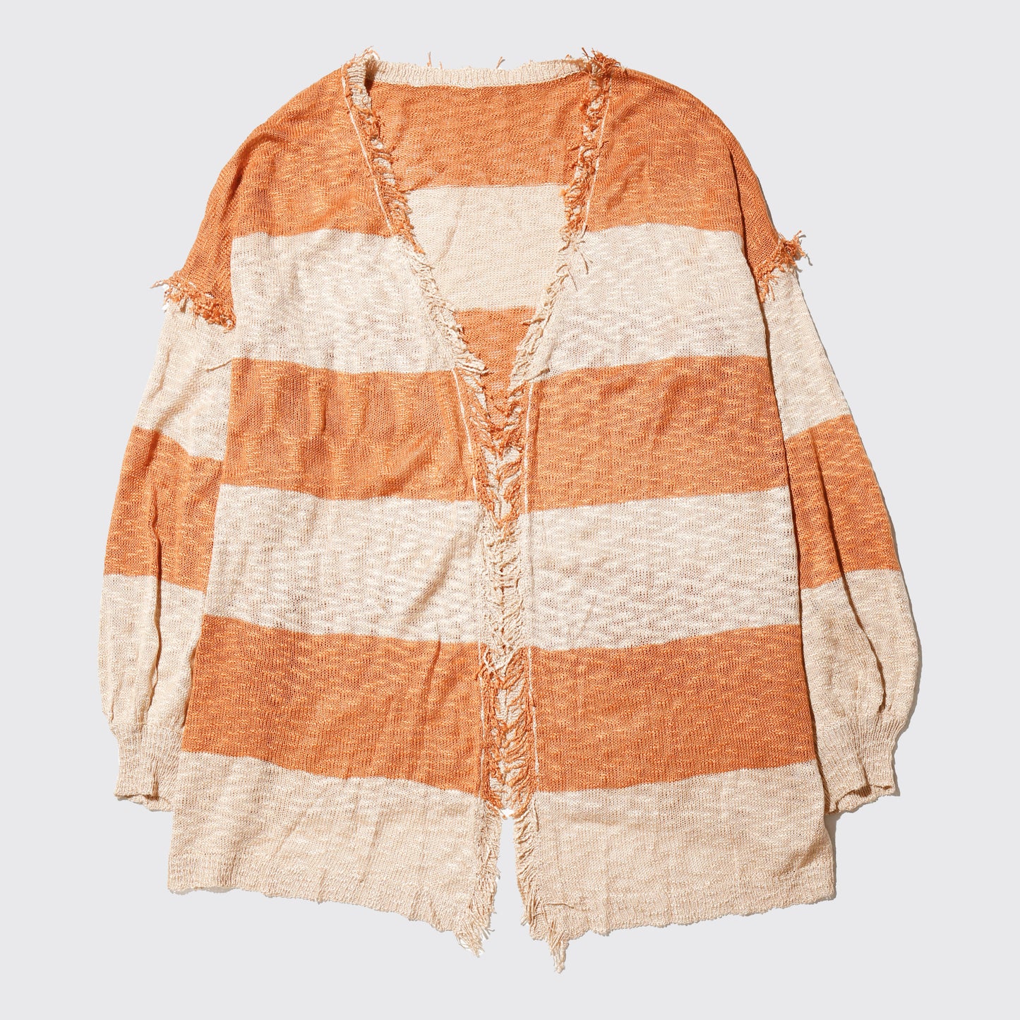 vintage fringe loose border cardigan