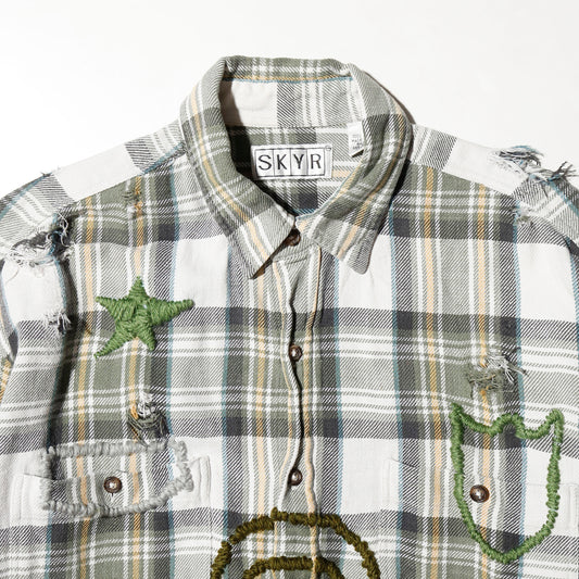 *one-off craft broken flannel check shirt