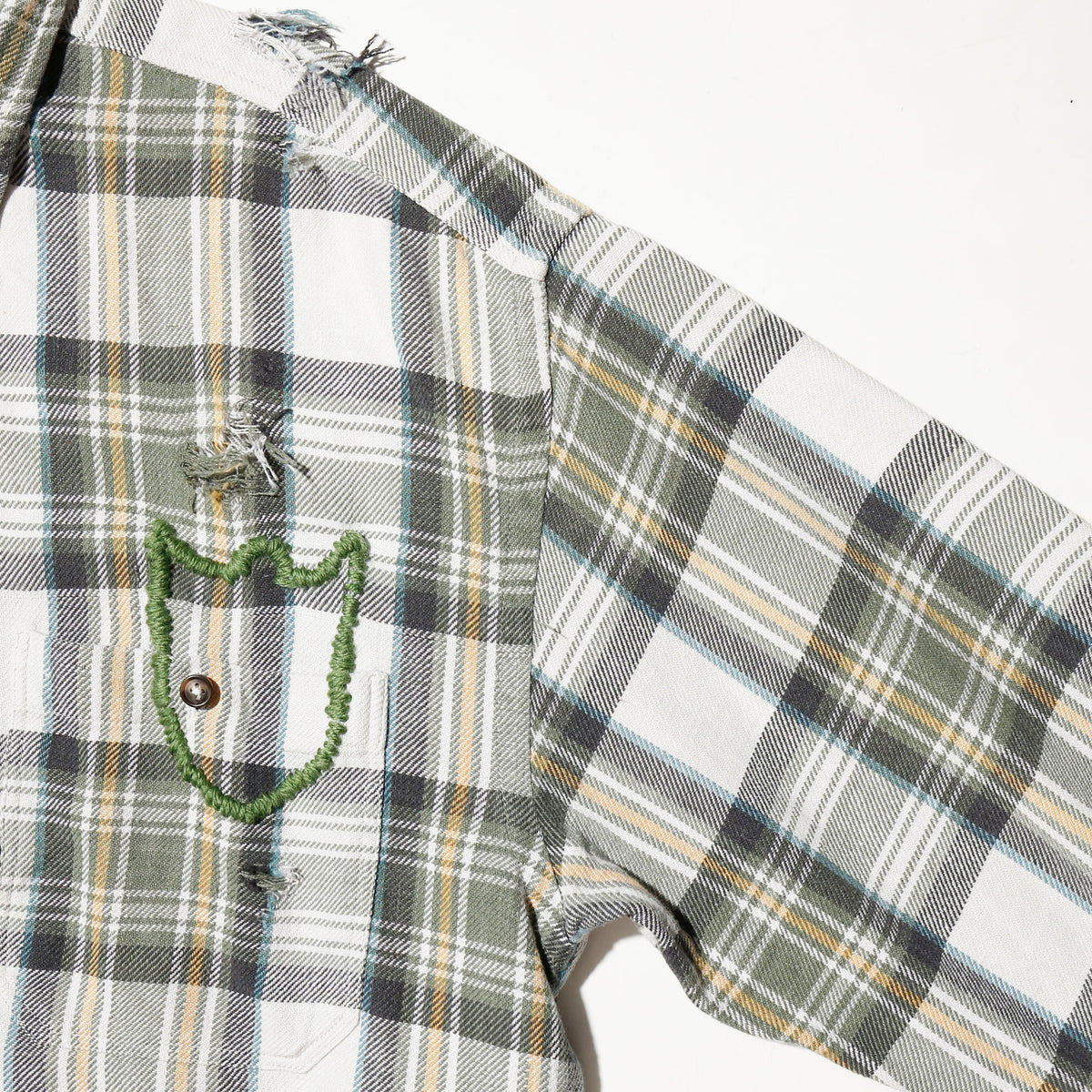 *one-off craft broken flannel check shirt