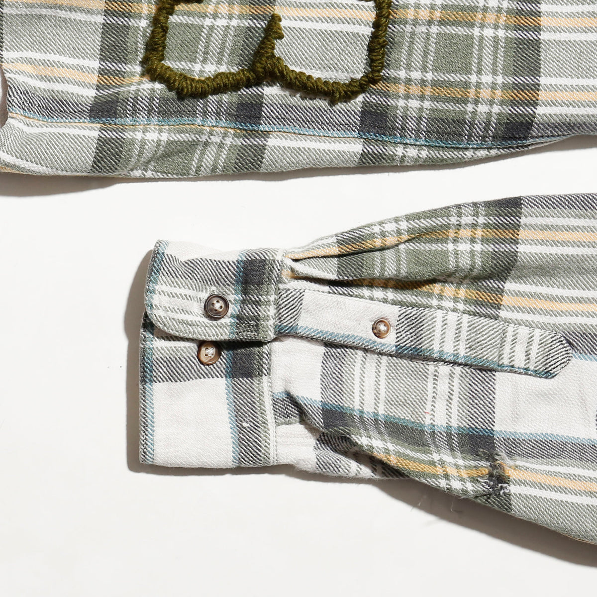 *one-off craft broken flannel check shirt