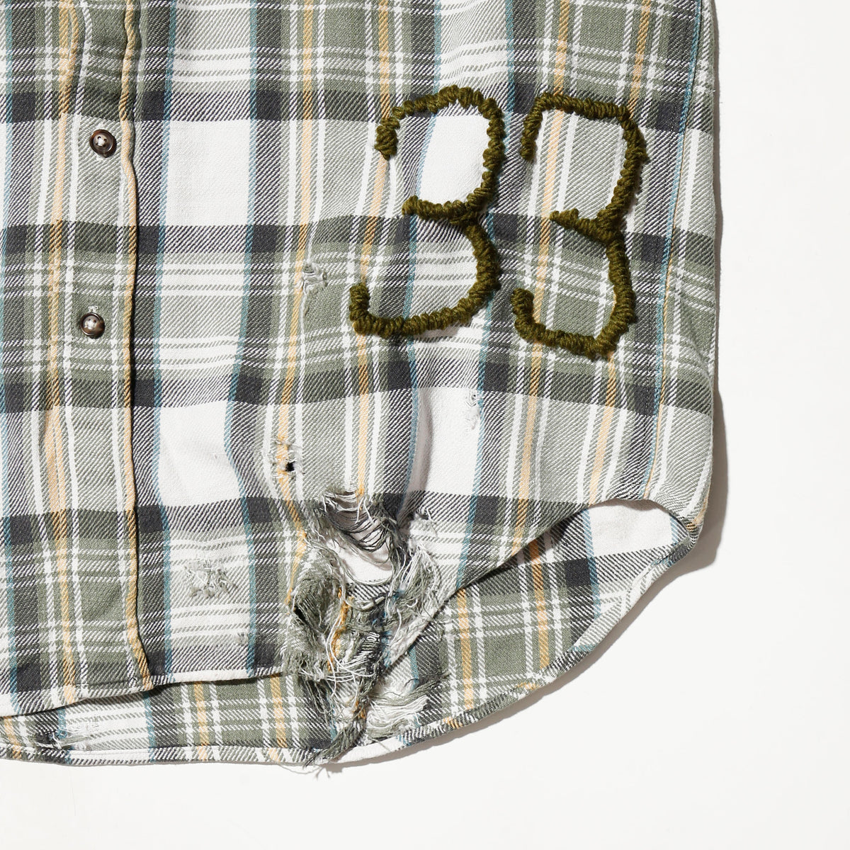 *one-off craft broken flannel check shirt