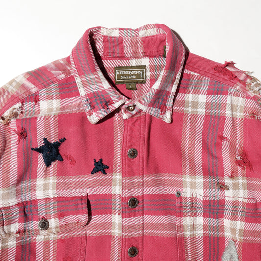 *one-off craft broken flannel check shirt
