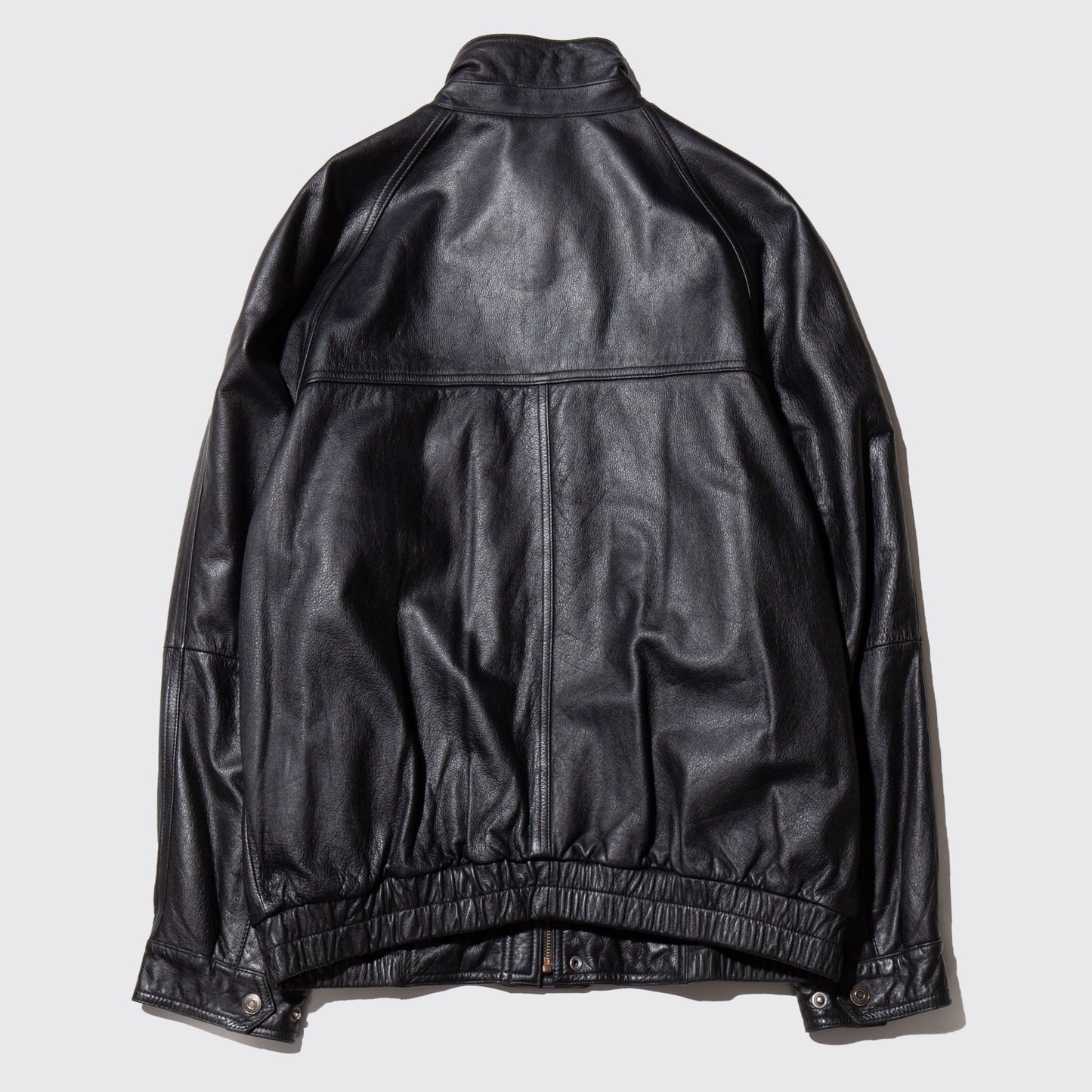 vintage loose leather blouson