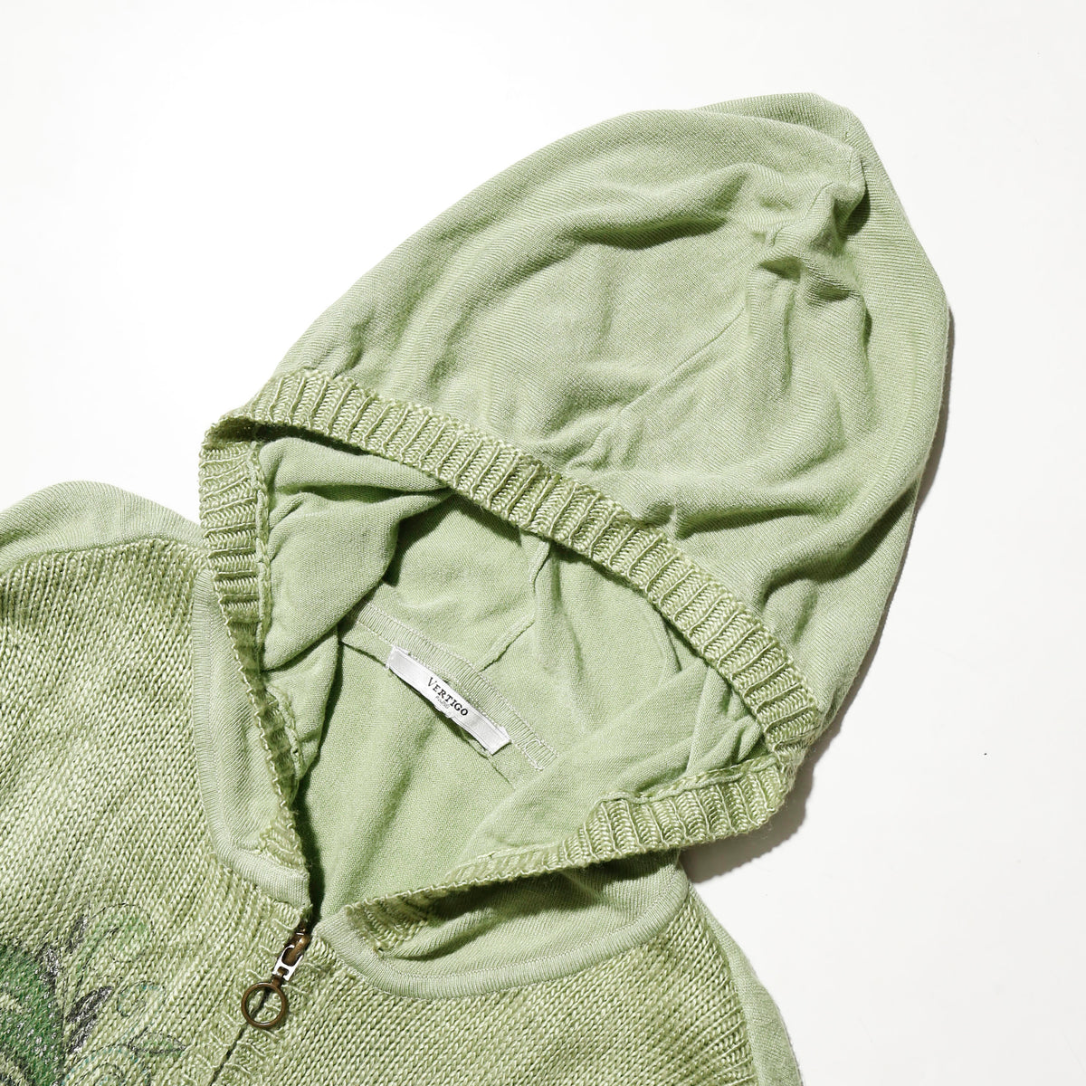 vintage euro pasley melon knit hoodie