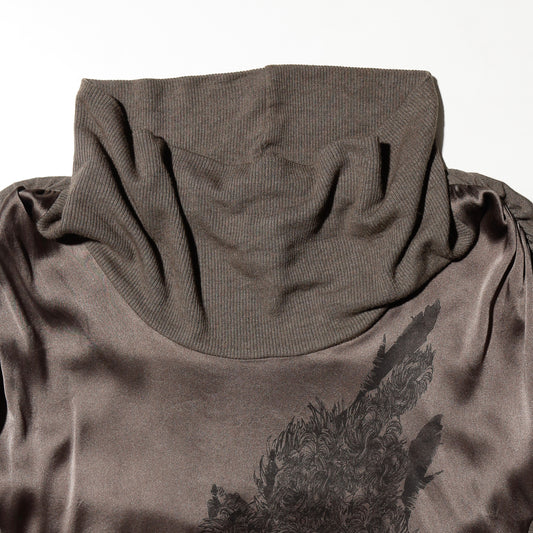 vintage feather cowl neck h/s