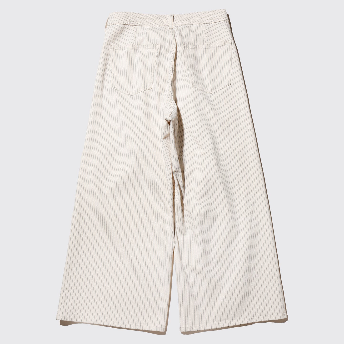vintage center tuck stripe wide trousers