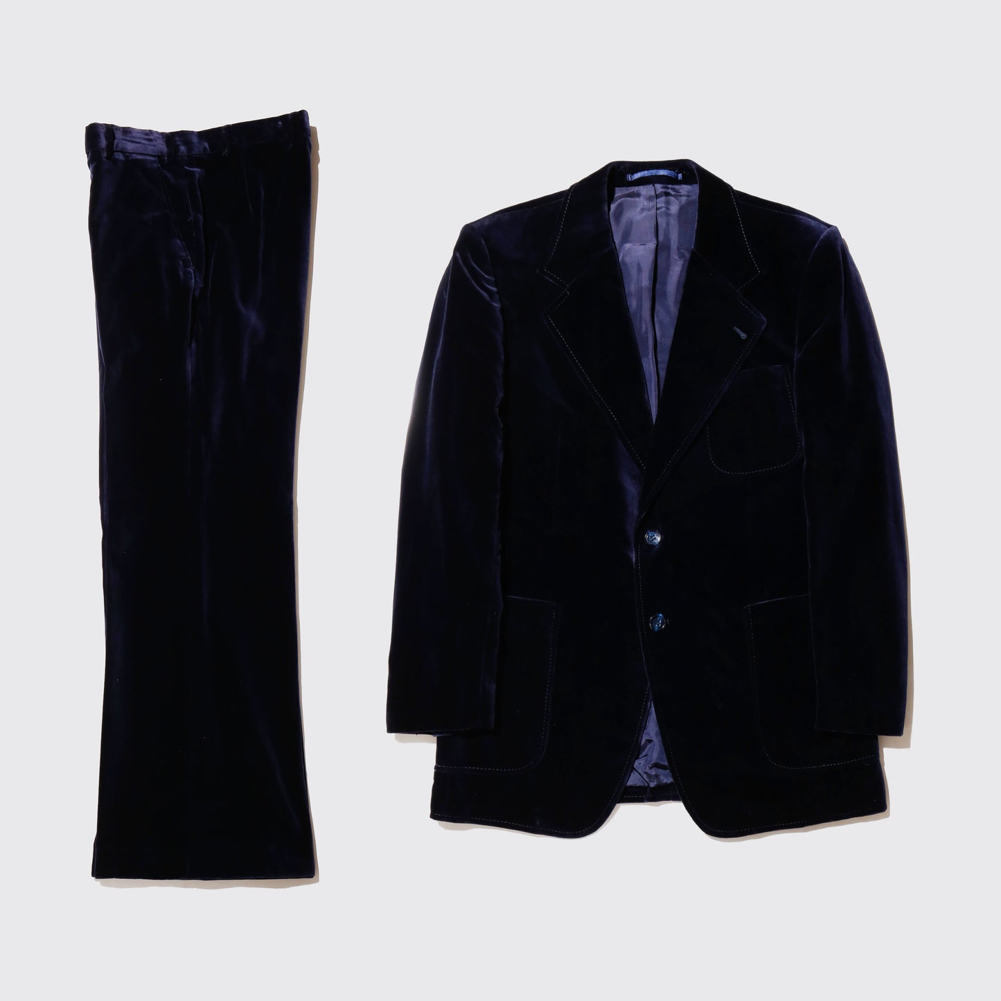 vintage 70's velvet single flare set up