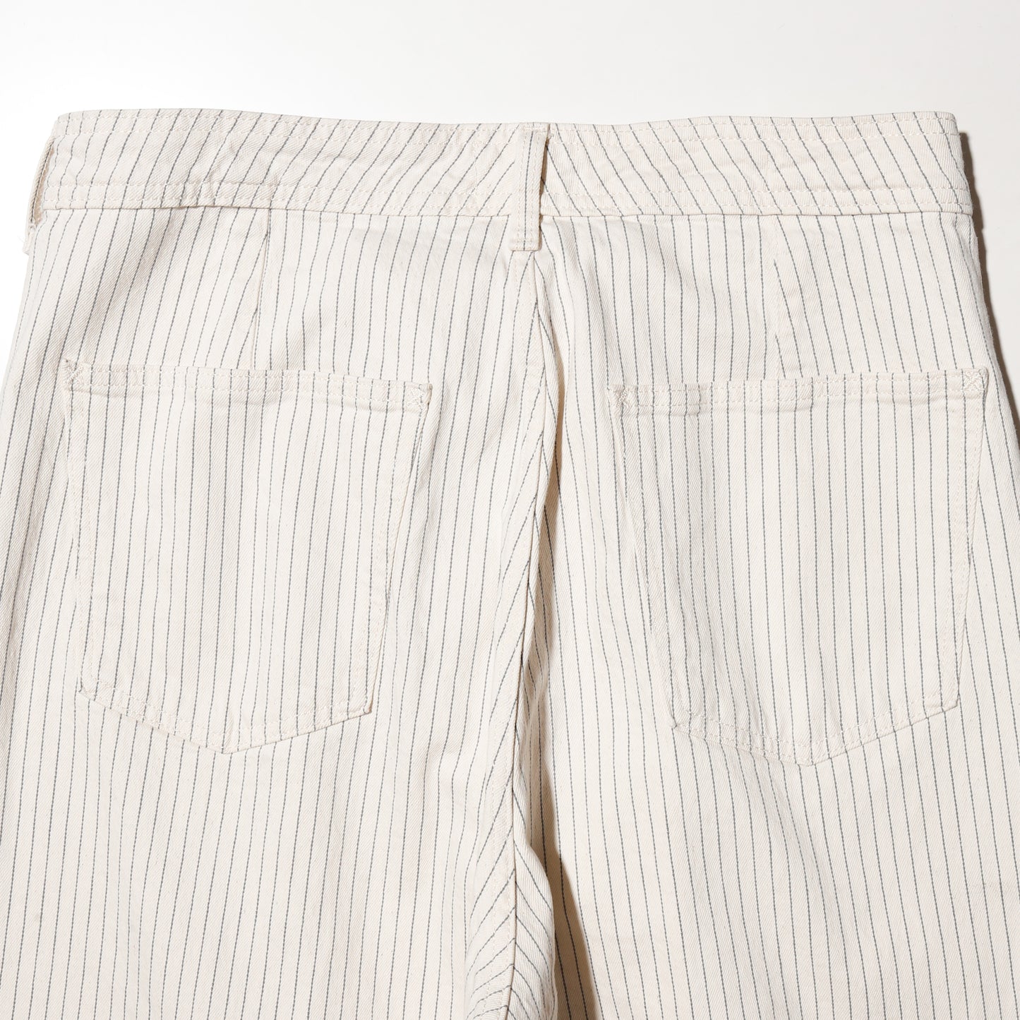 vintage center tuck stripe wide trousers