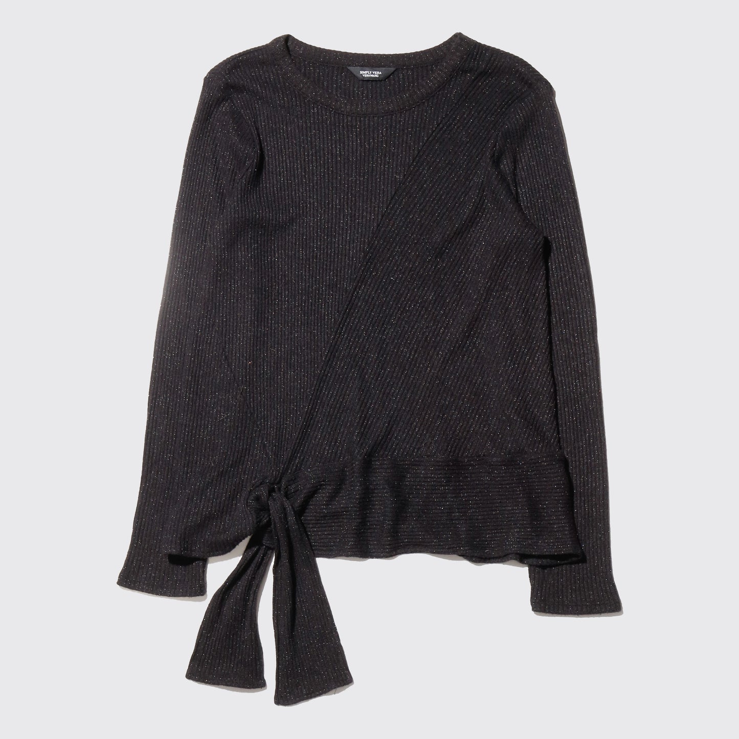 vintage lame ribbed knot sweater