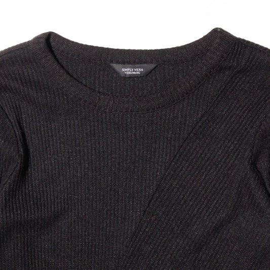 vintage lame ribbed knot sweater
