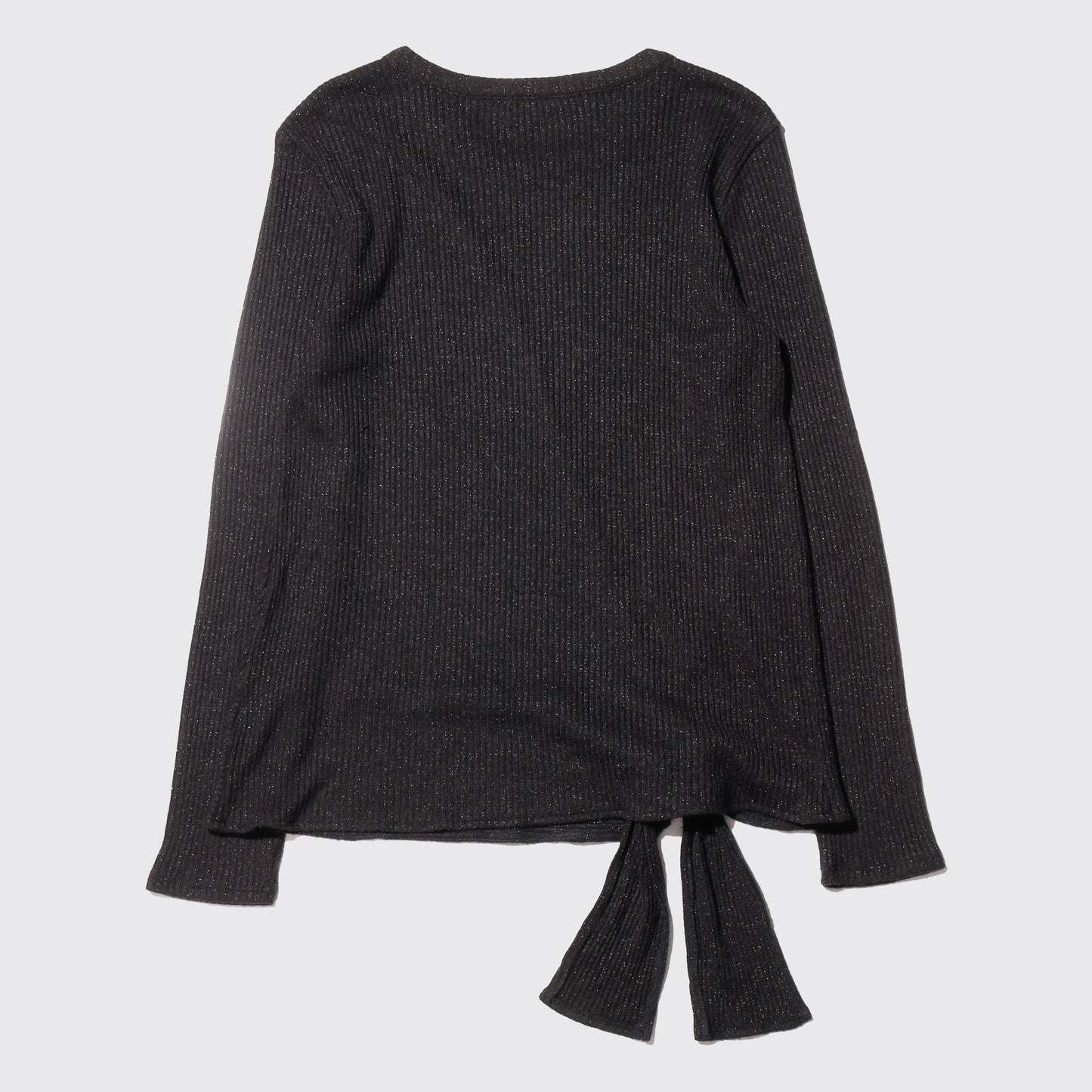 vintage lame ribbed knot sweater