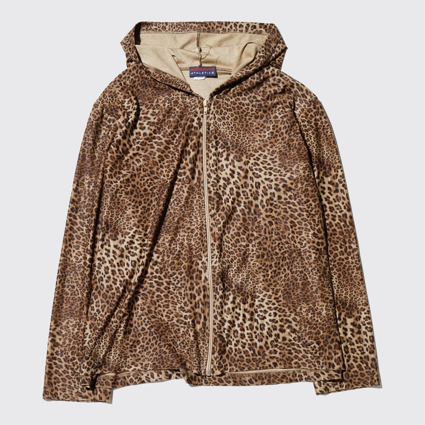 vintage leopard zip hoodie