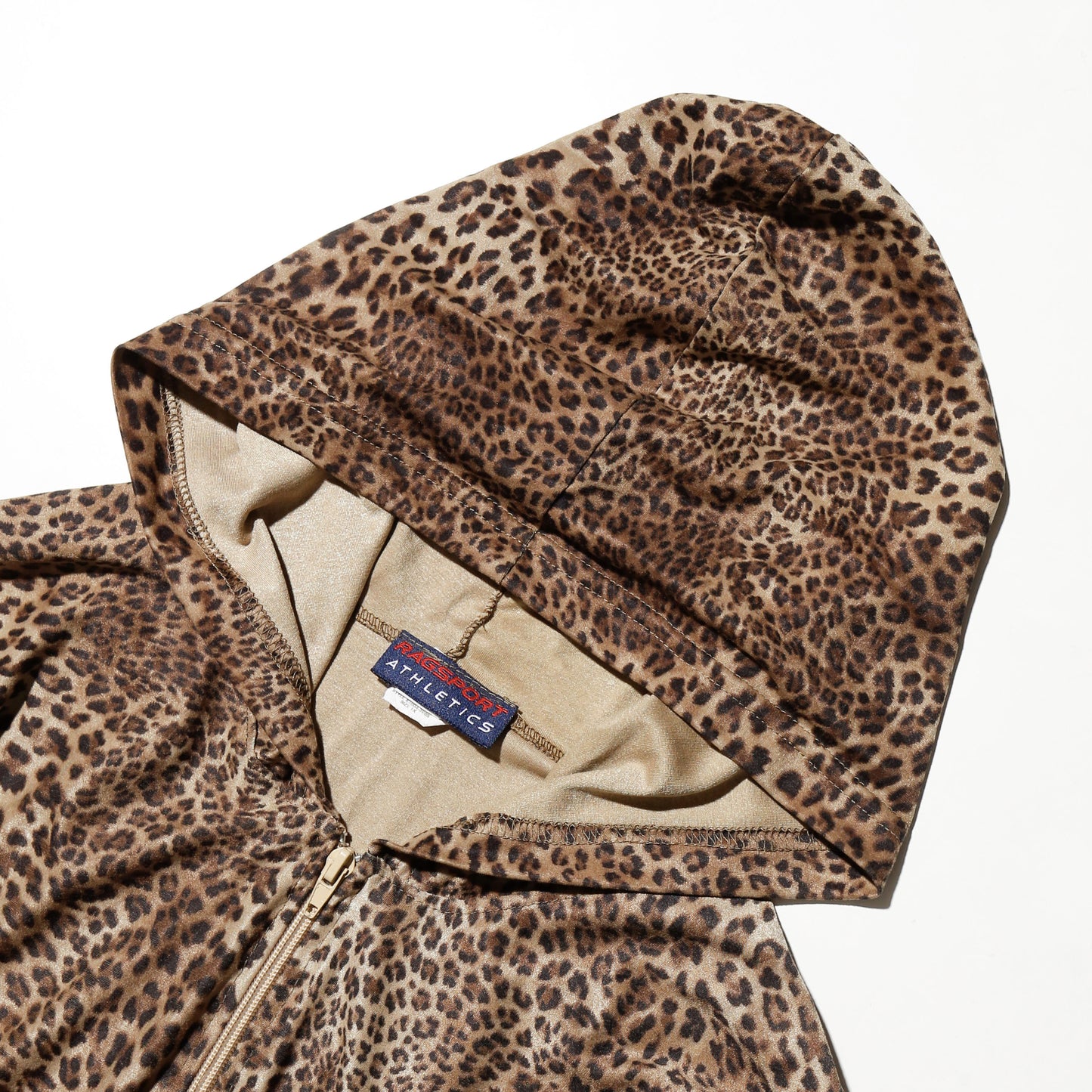 vintage leopard zip hoodie