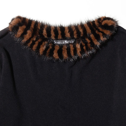 vintage mink fur trim knit cut sew