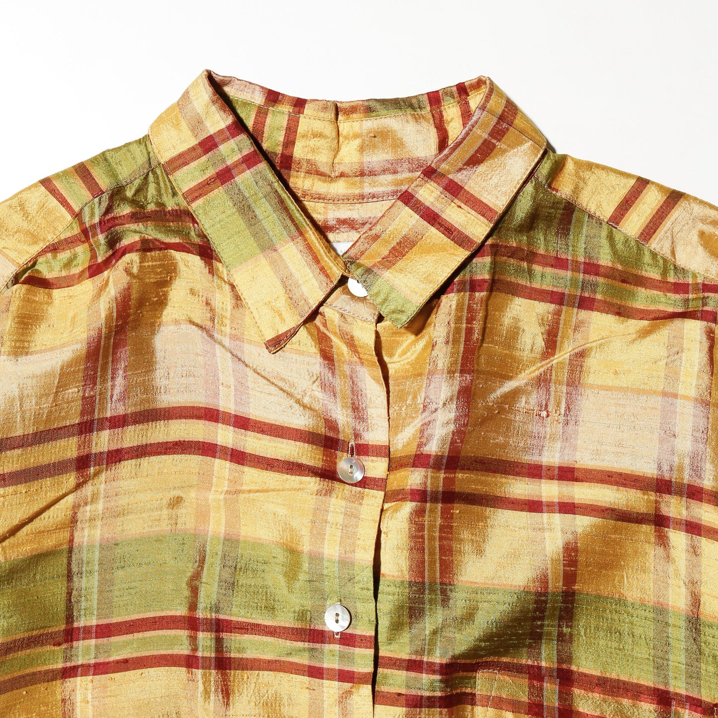 vintage shinny check shirt