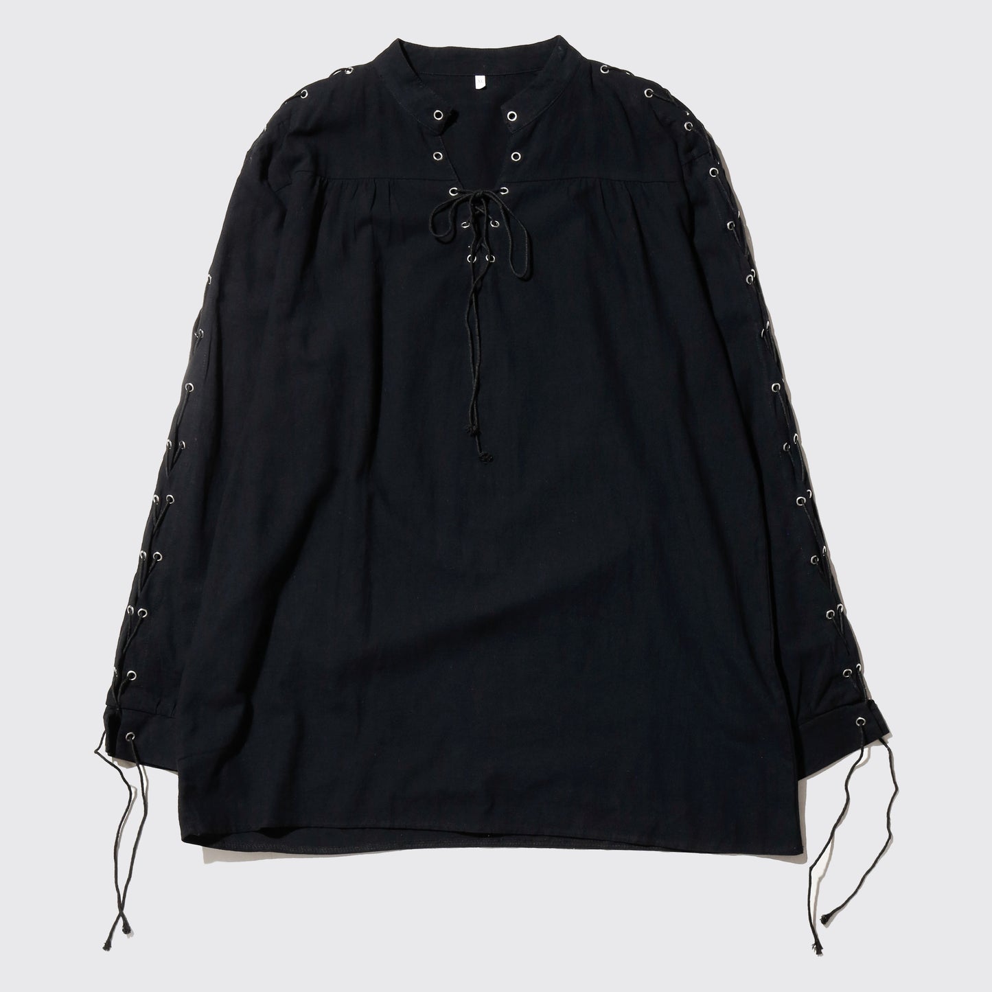 vintage lace up cotton pullover