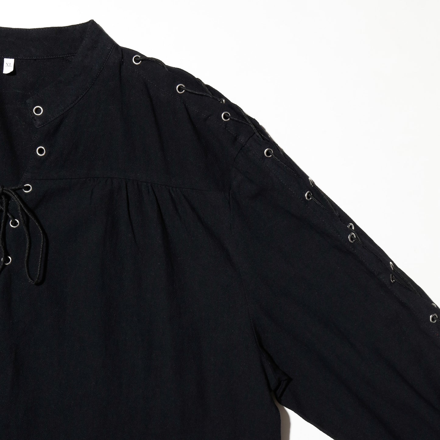 vintage lace up cotton pullover