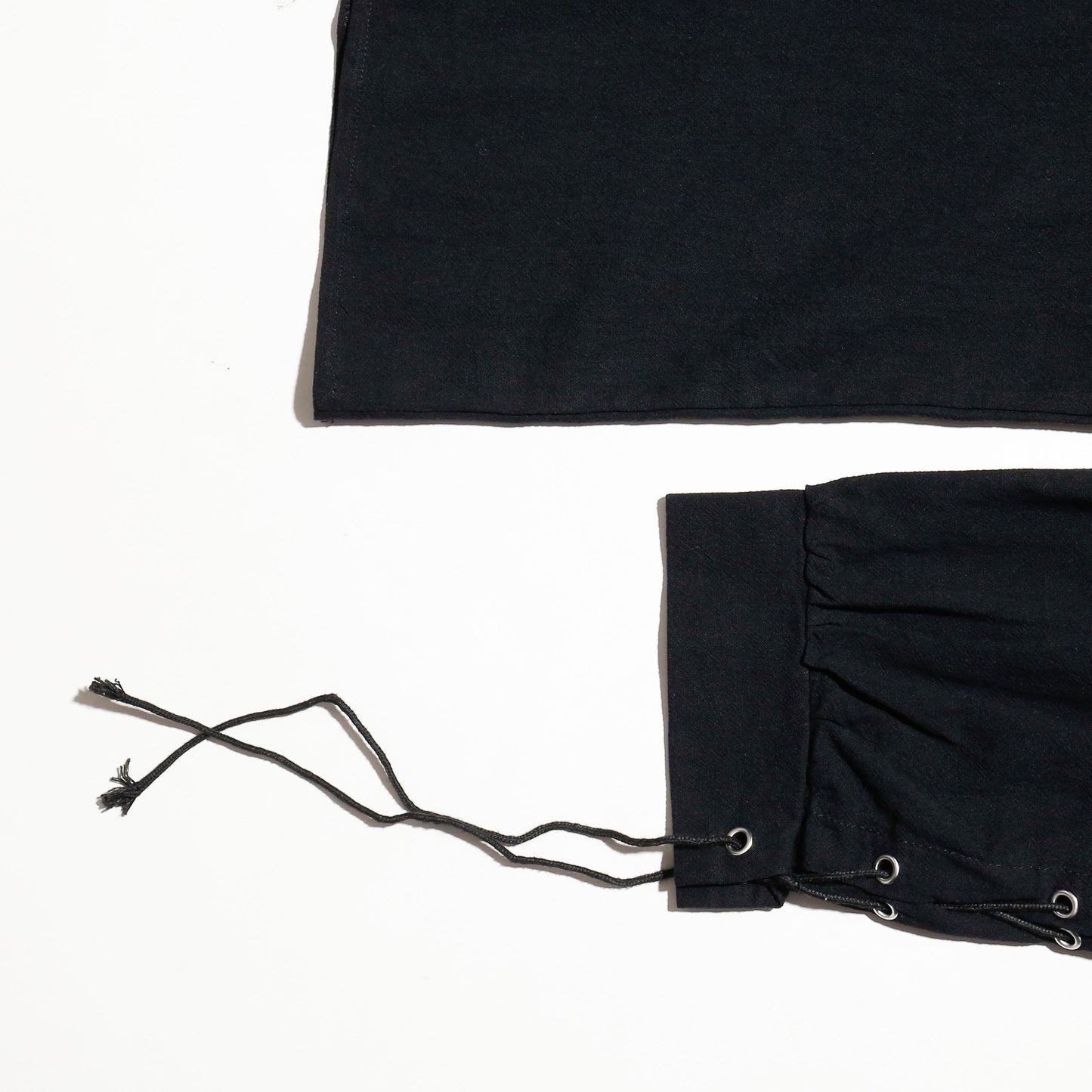 vintage lace up cotton pullover